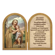 Nyitható faplakett - Szent József - imádság