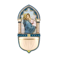 Szenteltvíztartó faplakett - Világítós (2D)