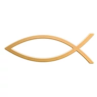 Autóembléma - hal, kicsi, aranyszínű