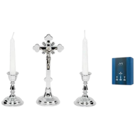 Talpas kereszt gyertyatartókkal