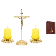 Talpas kereszt gyertyatartókkal