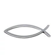 Autóembléma - hal, nagy, ezüstszínű