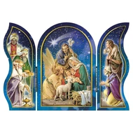 Karácsonyi szárnyas faplakett