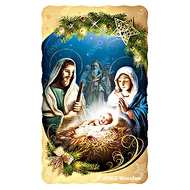 Karácsonyi aranyozott szentkép