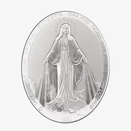 Miracolosa - ezüstözött plakett (Csodás Szűzanya) 7x9 cm