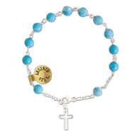 Ezüst karkötő türkiz szemekkel