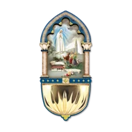 Szenteltvíztartó faplakett (2D)