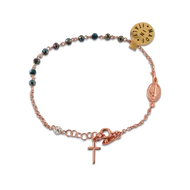 Ezüst rozé karkötő (Csodás éremmel)