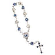 Egytizedes rózsafüzér fém szemekkel (Csodás Szűzanya)