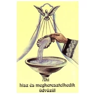 Keresztelési emléklap korda