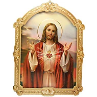 Faplakett Jézus szíve