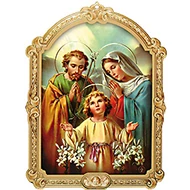 Faplakett Szent Család