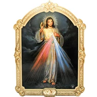 Faplakett Irgalmas Jézus 17x23 cm