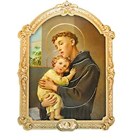 Faplakett Szent Antal