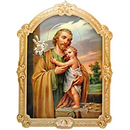 Faplakett Szent József