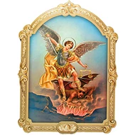 Faplakett Szent Mihály