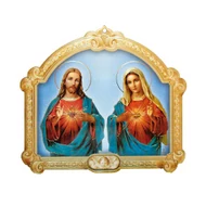 Faplakett Jézus szíve-Mária szíve 17x23 cm