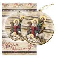 Karácsonyi képeslap - akasztható dísszel