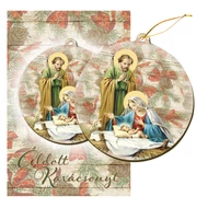 Karácsonyi képeslap - akasztható dísszel