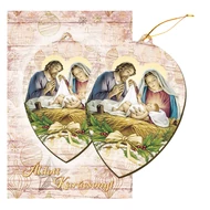 Karácsonyi képeslap - akasztható dísszel