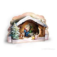 Karácsonyi borítékos, aranyporos, 3D-s képeslap