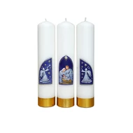 Karácsonyi oltárgyertya szett 6x30cm. Karácsonyi oltárgyertya szett 6x30cm.