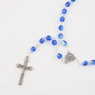 Csiszolt üveggyöngy rózsafüzér