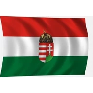 Címeres magyar zászló