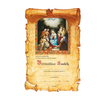 Bérmálási emléklap 