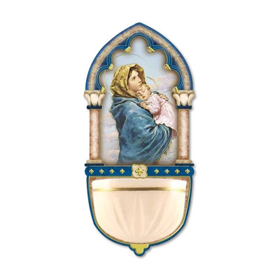 Szenteltvíztartó faplakett - Világítós (2D)