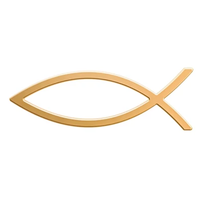 Autóembléma - hal, kicsi, aranyszínű