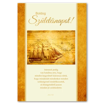 Borítékos képeslap - Születésnap