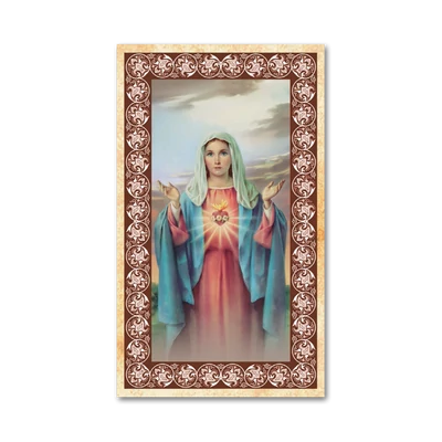 Szentkép - Mária szíve - 25 darabos csomagban