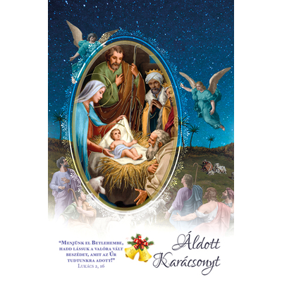 Karácsonyi borítékos képeslap