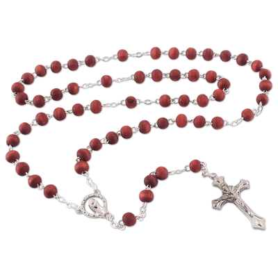 Rózsafüzér illatos fa szemekkel (Segítő Szűzanya)