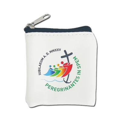 Jubileumi emlék rózsafüzértartó (műbőr)