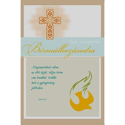 Borítékos képeslap bérmálkozásra