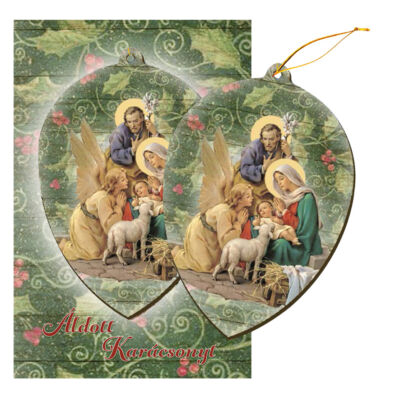 Karácsonyi képeslap - akasztható dísszel