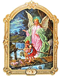 Faplakett Őrangyal